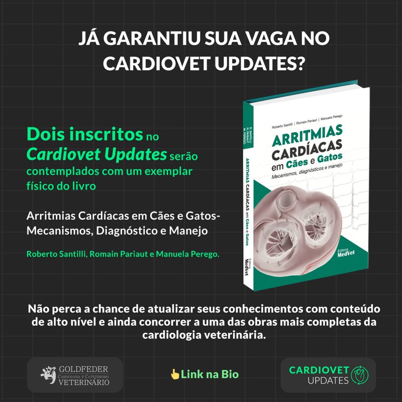 Sorteio do livro Arritmias Cardíacas em Cães e Gatos para membros
