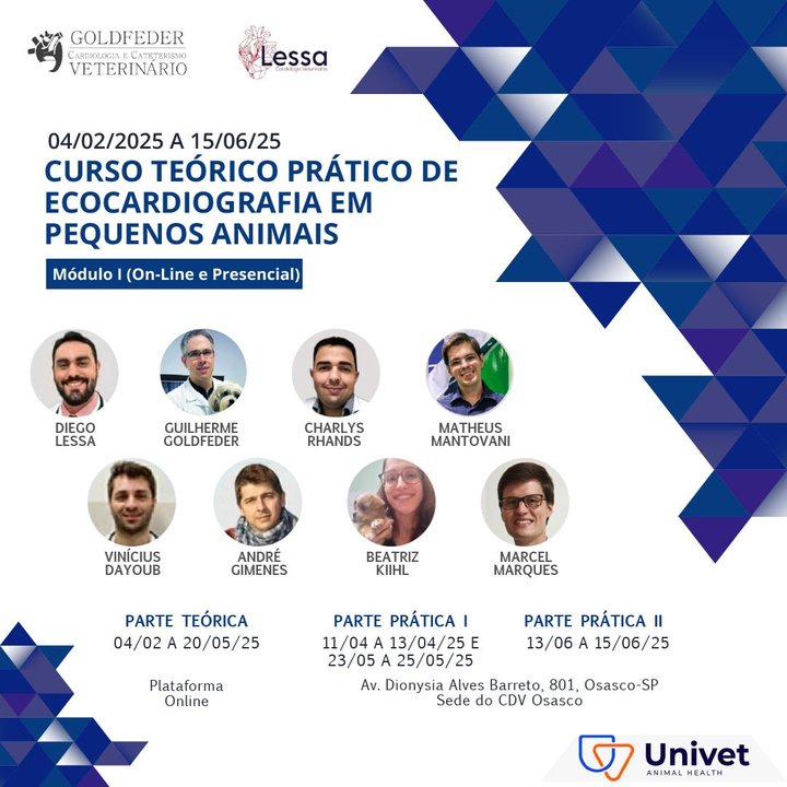Curso Teórico-Prático de Ecocardiografia em Pequenos Animais 2025